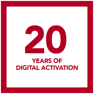 Fisher Design 20 years of digital activation.